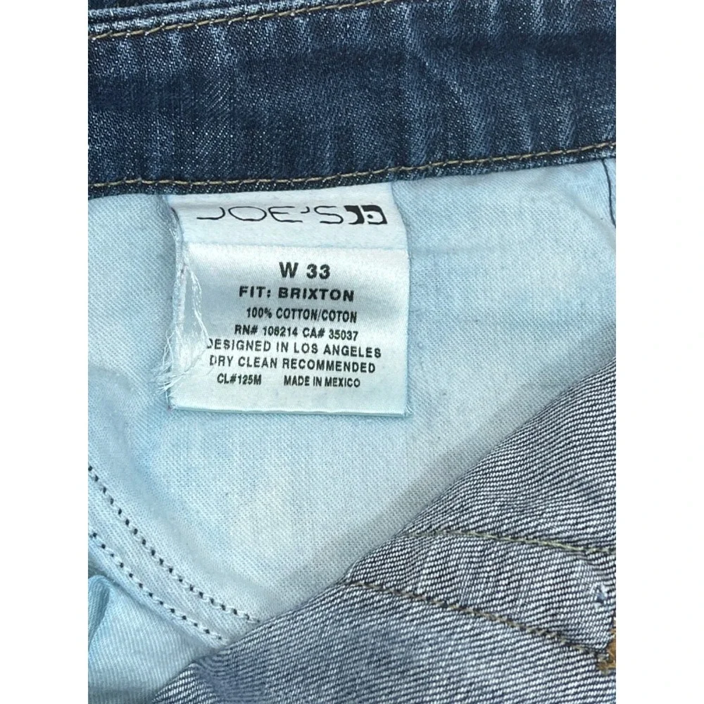 Joe's Jeans Blue‎ The Brixton Distressed Jeans Mens Size 33